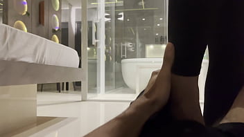 Pretty feet and leggings to kick you pov 4k