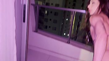 Rough blowjob and romantic sex with city views