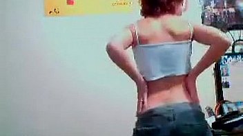 Cute cam girl does a striptease