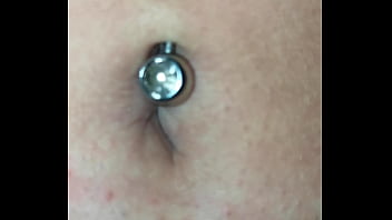 Exploring this sexy belly button with its piercing up close