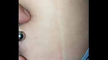 Exploring this sexy belly button with its piercing up close