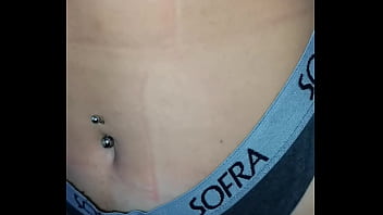 Exploring this sexy belly button with its piercing up close