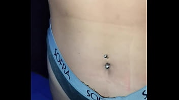 Exploring this sexy belly button with its piercing up close