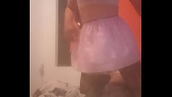 White Ladyboy With Pink Hair Dressed Like Girl thumbnail