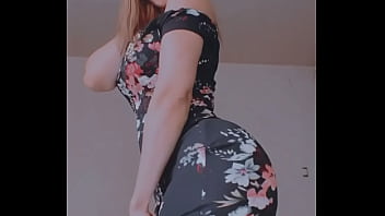 Beauty ass girl dancing in dress