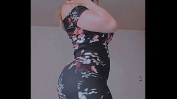 Beauty ass girl dancing in dress