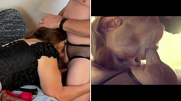 Mature gilf plays with toys then gives blowjob