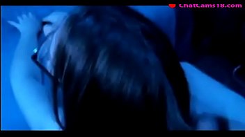 Sexy brunette hairjob hair blowjob and cum in hair