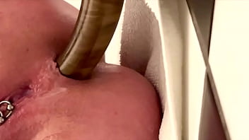 50cm long dildo anal masturbate with sweet orgasm and a lot juice from my pussy
