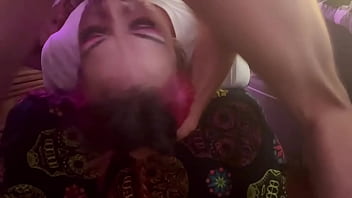 Princess gets throated by hellish’s long cock