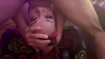 Princess gets throated by hellish’s long cock