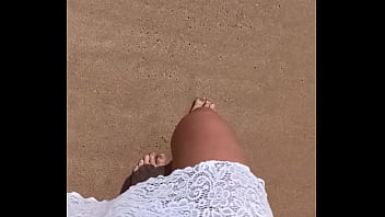 Peeing on the public beach