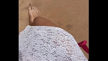 Peeing on the public beach