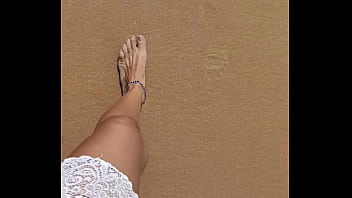 Peeing on the public beach