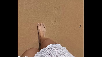 Peeing on the public beach