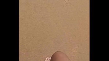 Peeing on the public beach