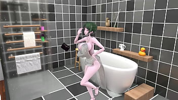 St louis azur lane hentai bathroom undress dance tell me song big boobs mmd 3d green hair clip