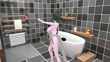 St louis azur lane hentai bathroom undress dance tell me song big boobs mmd 3d green hair clip
