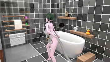 St louis azur lane hentai bathroom undress dance tell me song big boobs mmd 3d green hair clip