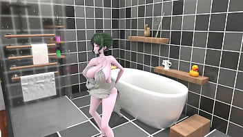 St louis azur lane hentai bathroom undress dance tell me song big boobs mmd 3d green hair clip