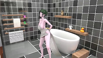 St louis azur lane hentai bathroom undress dance tell me song big boobs mmd 3d green hair clip
