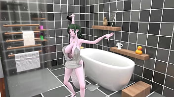 St louis azur lane hentai bathroom undress dance tell me song big boobs mmd 3d green hair clip