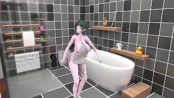 St louis azur lane hentai bathroom undress dance tell me song big boobs mmd 3d green hair clip