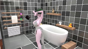 St louis azur lane hentai bathroom undress dance tell me song big boobs mmd 3d green hair clip