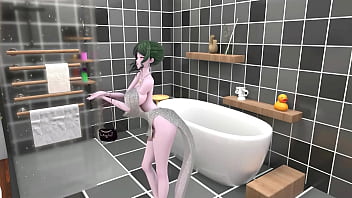 St louis azur lane hentai bathroom undress dance tell me song big boobs mmd 3d green hair clip