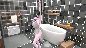 St louis azur lane hentai bathroom undress dance tell me song big boobs mmd 3d green hair clip