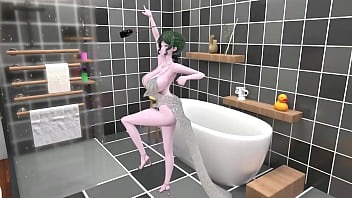 St louis azur lane hentai bathroom undress dance tell me song big boobs mmd 3d green hair clip