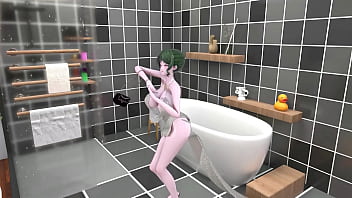 St louis azur lane hentai bathroom undress dance tell me song big boobs mmd 3d green hair clip