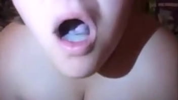 Wife sucks husband dick & swallow huge load of cum