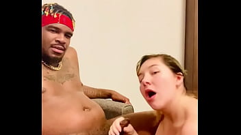 She chockin on that black cock