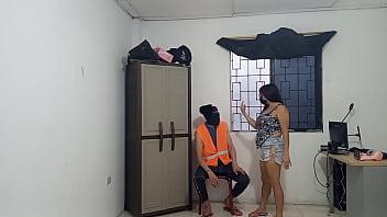 Busty wife fires her husband so he can go to work happily while she stays behind making sexy video calls for perverted old men