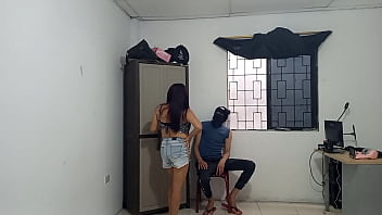 Busty wife fires her husband so he can go to work happily while she stays behind making sexy video calls for perverted old men