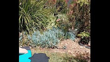 My fanny in the garden