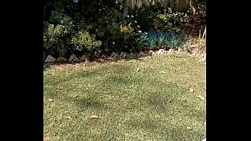 My fanny in the garden