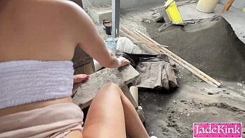 Pervert worker used and fucked me on a construction site