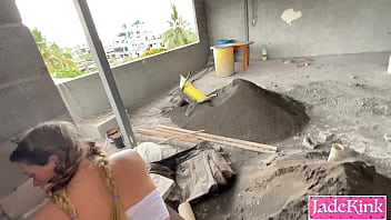 Pervert worker used and fucked me on a construction site