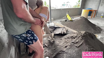 Pervert worker used and fucked me on a construction site
