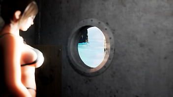 Lara shows off her sexy body on a boat for the camera 3d hentai game animation