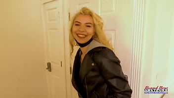 Petite horny blonde sophia sweet dildo fucks her wet twat and dances naked