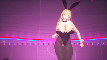 Kancolle ship bismarck wearing bunny suit and dances for the crowd