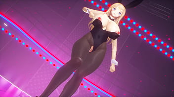 Kancolle ship bismarck wearing bunny suit and dances for the crowd