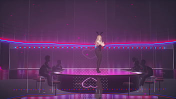 Kancolle ship bismarck wearing bunny suit and dances for the crowd