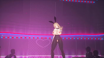 Kancolle ship bismarck wearing bunny suit and dances for the crowd