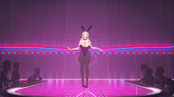 Kancolle ship bismarck wearing bunny suit and dances for the crowd