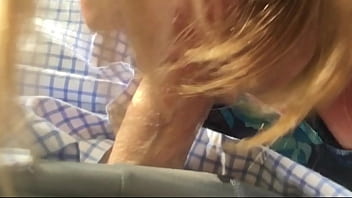 Wife sucks cock outdoors