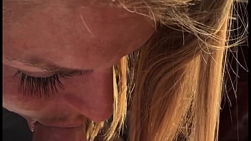 Wife sucks cock outdoors